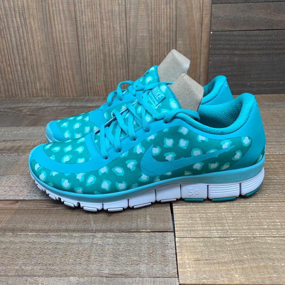 Nike Free 5.0 Wmns  Aqua Teal Running Shoes Sz 10